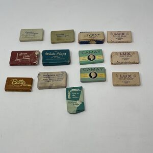Vintage Hotel Soap Lot 13pc‎ Camay Lux Ivory Retro Advertising Props Cottagecore